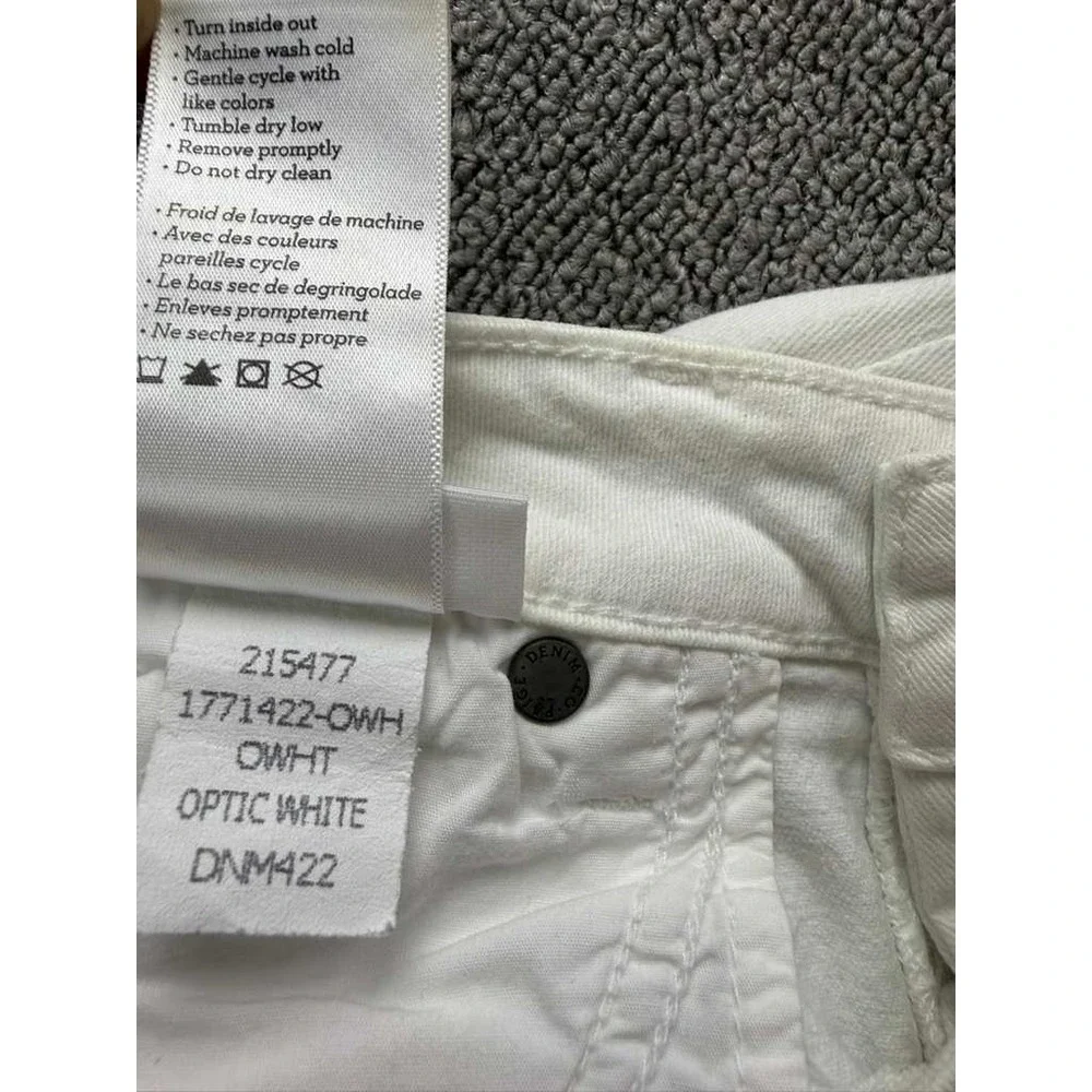PAIGE Indio Zip‎ Jeans Women 29 Optic White High-Rise Ultra Skinny Fit Stretch